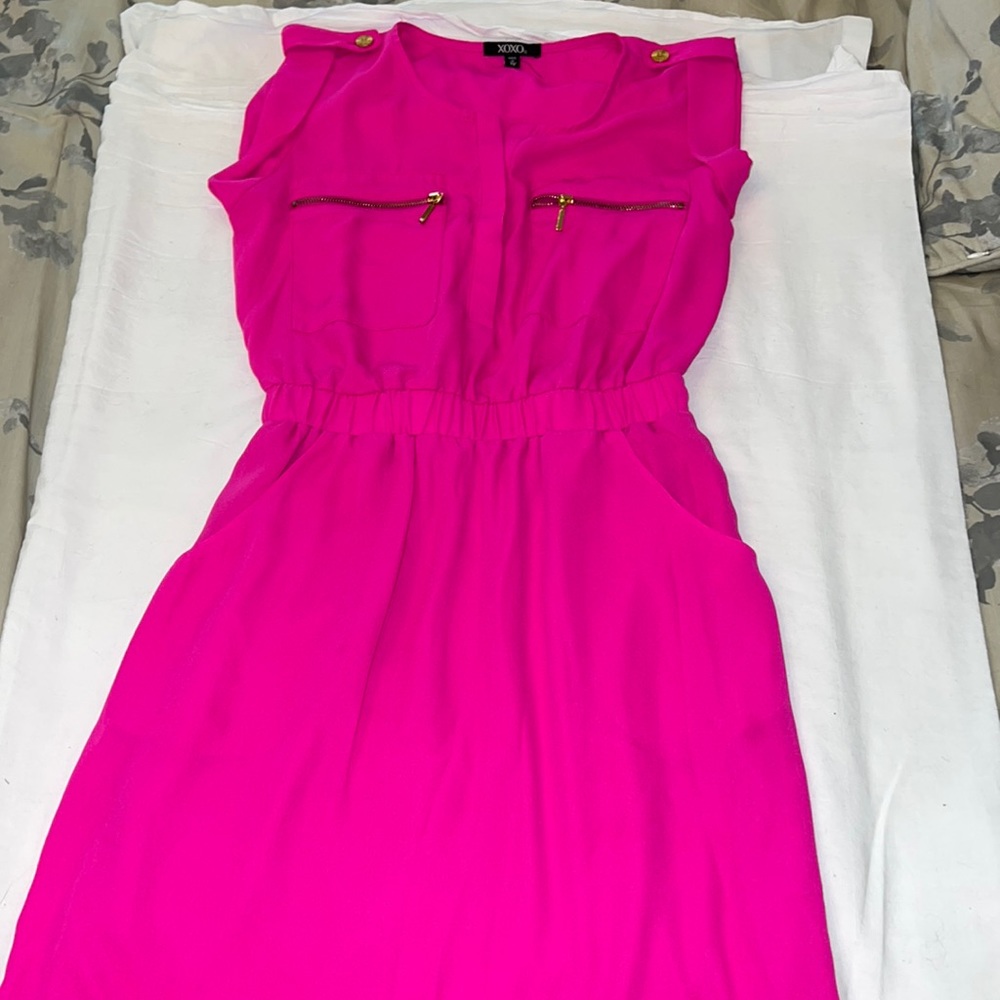 hot pink xoxo dress